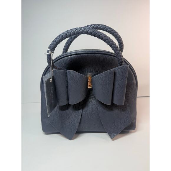 Like Dreams Women's Jenna Triple Compartment Bowtie Satchel Bag - Picture 1 of 6